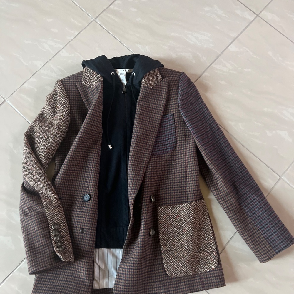 2810 Veronica Beard Faustine Dickey Jacket & Black Hoodie Dickey size 2 - Picture 3 of 16
